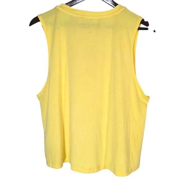 Corepower Yoga Yellow Sleeveless Crewneck Cropped Active Tank Top Womens Size XL - Picture 3 of 5
